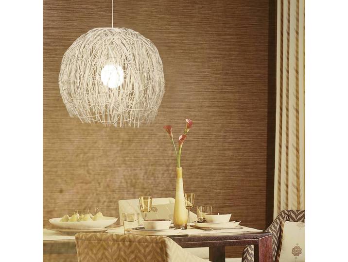 Suspension Ranya Ø 40cm Blanc Matériau principal : tressage E27