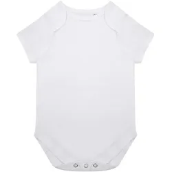Larkwood Kinder Body mit kurzen Ärmeln aus Bio-Baumwolle Baby-Body LW655 white 3/6 Monate