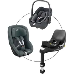 Maxi-Cosi Babyschale Pebble 360 inkl. Kindersitz Pearl und Isofix-Basis FamilyFix, grau