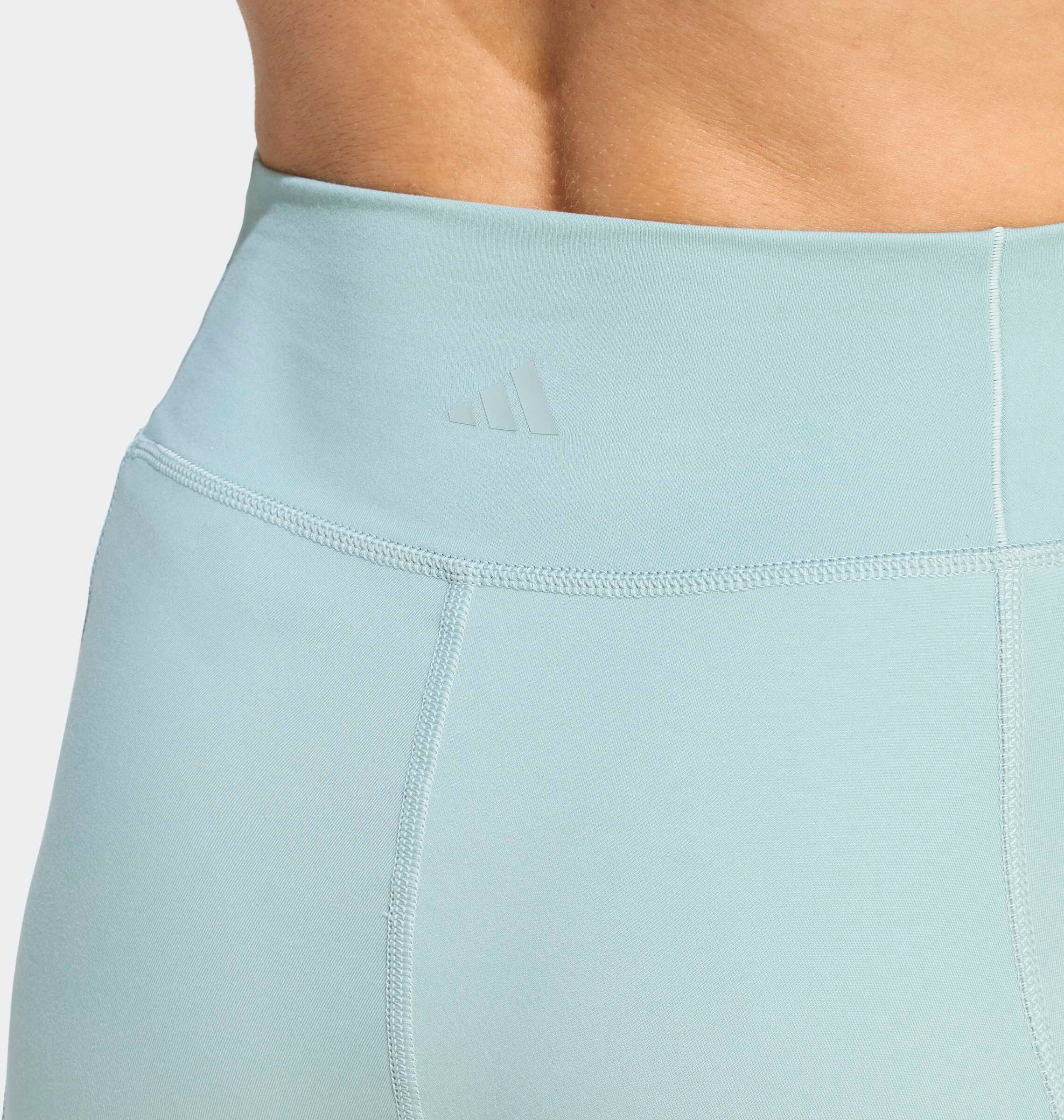 Trainingstights ADIDAS PERFORMANCE "ALL ME ESSENTIALS FULL-LENGTH LEGGINGS", Damen, Gr. XXL, N-Gr, grün (wonder sage, wonder sage, normal, gr.), Obermaterial: 85% Polyester, 15% Elasthan, Hosen Trainingstights, für Fitness und Yoga, ohne Verschluss, mit c