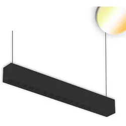 ISOLED LED Aufbau/Hängeleuchte Linear Raster 20W, anreihbar, 60.4cm, ColorSwitch 3000|3500|4000K, 2000lm 100°, Schwarz ISO-114062