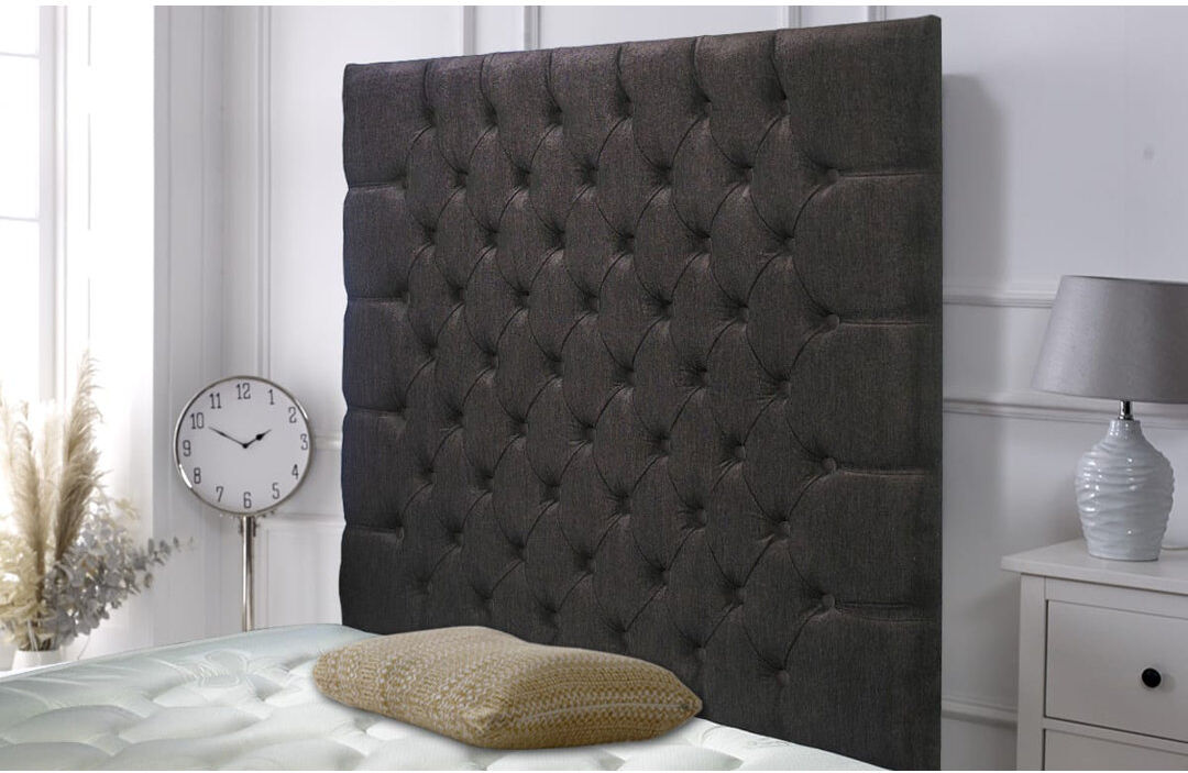 Rosdorf Park Shaw Upholstered Chenille Headboard Brown Kingsize (5')