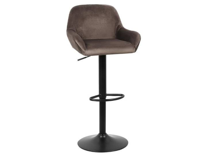 6pcs Tabouret de bar tissu marron mat