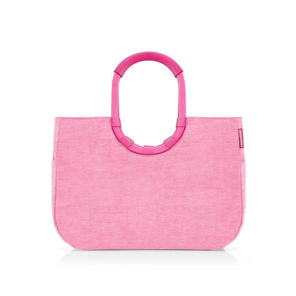 Reisenthel Einkaufstasche Loopshopper L twist pink, Pink, Textil, 46x34.5x25 cm, großes Hauptfach, Freizeit, Koffer & Taschen, Einkaufstaschen