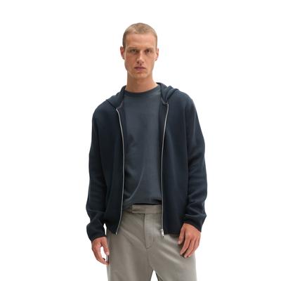 Cardigan MARC O'POLO "aus zertifizierter Bio-Baumwolle", Herren, Gr. M, peppercorn grau, Obermaterial: 100% Baumwolle, unifarben, regular fit, Strickjacken