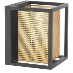 Wandleuchte Malik Schwarz/Gold max. 22 Watt Wandlampe