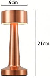 Smart Shopping Spot Luxury Cordless Table Lamp Rechargeable Touch Table Lamp With 3 Level Dimming LED Bedside Light copper