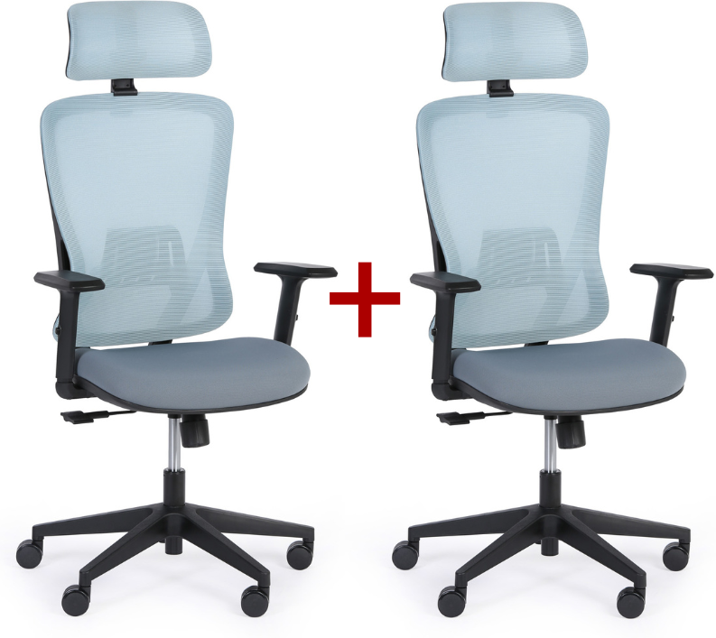 B2B Partner Bürostuhl MARCO 1+1 GRATIS, blau/grau