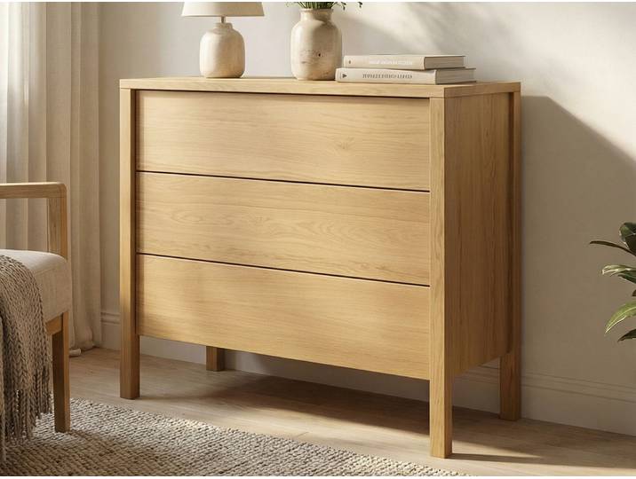 Kommode Eiche Hell „Gustav“ 100 cm Massivholz Eiche Hell