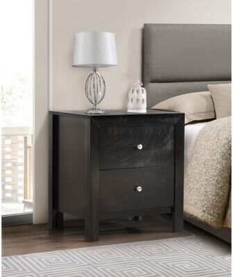 Glory Furniture Iris 2-drawer Wood Nightstand