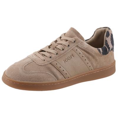 Sneaker JOOP "lizeta misto isa sneaker xt7", Damen, Gr. 39, Rindsleder Textil, beige (taupe, braun), Schuhe Sneaker, Freizeitschuh, Halbschuh, Schnürer mit Fersen-Applikation