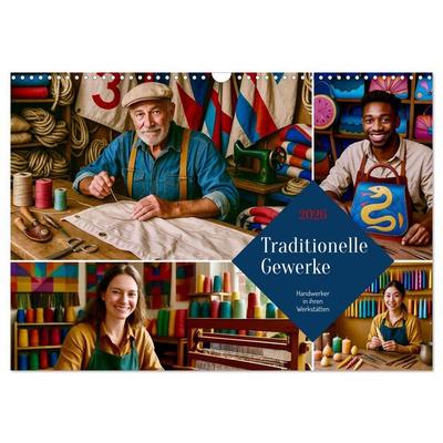 Traditionelle Gewerke (Wandkalender 2026 DIN A3 quer), CALVENDO Monatskalender