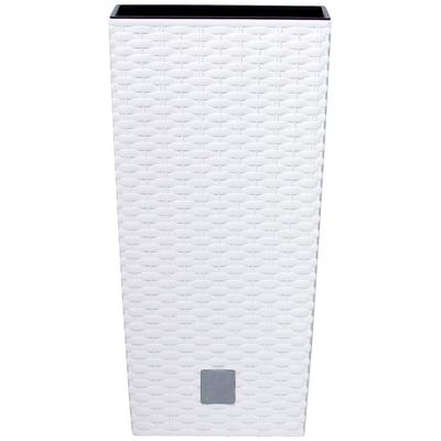 Pflanzkübel PROSPERPLAST "Rato square", weiß, H:50cm T:26,5cm, Kunststoff, Pflanzgefäße, Pflanzkübel, BxTxH: 26,5x26,5x50 cm