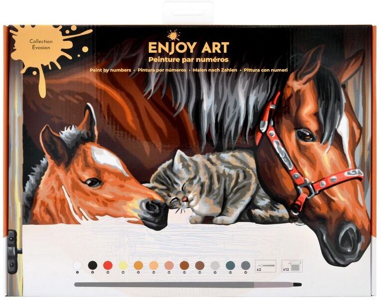 ENJOY ART - Peinture par numéros 40x30cm Un Trio en Or