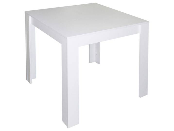 Livetastic Esstisch, Weiß, quadratisch, Säule, 80x75x80 cm, Esszimmer, Tische, Esstische, Esstische quadratisch