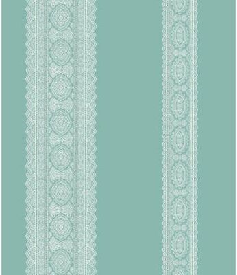 A-Street Prints Brynn Turquoise Paisley Stripe Wallpaper