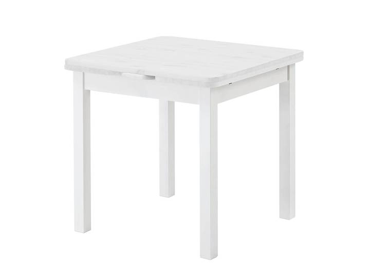 Table extensible Bastide 77 x 77 cm Blanc/Epicéa blanc