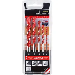 Mehrzweckbohrer-Set Alpen, 5-teilig, Ø 4/5/6/8/10 mm