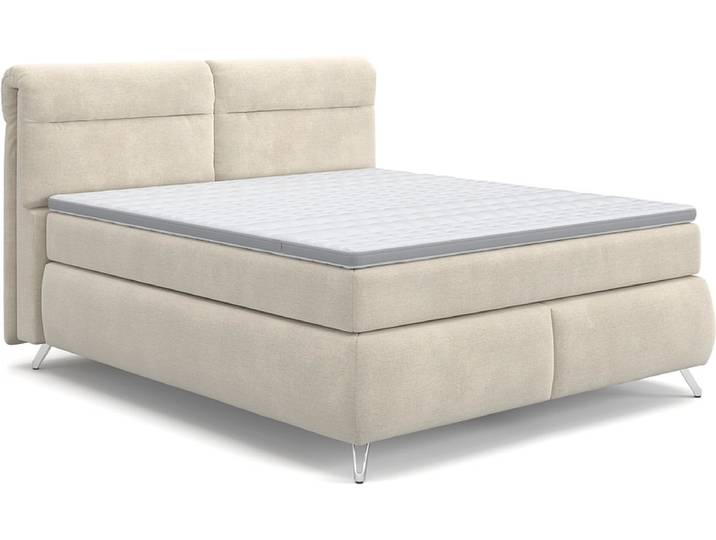Boxspringbett SWISS HOME STYLE AMBER beige 160x200cm fest