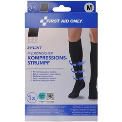 FIRST AID ONLY® Kompressionsstrümpfe, geschlossene Spitze SPORT schwarz Größe M 1 St.