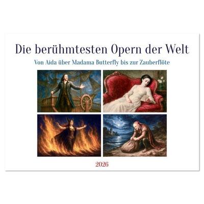Die berühmtesten Opern der Welt (Wandkalender 2026 DIN A3 quer), CALVENDO Monatskalender