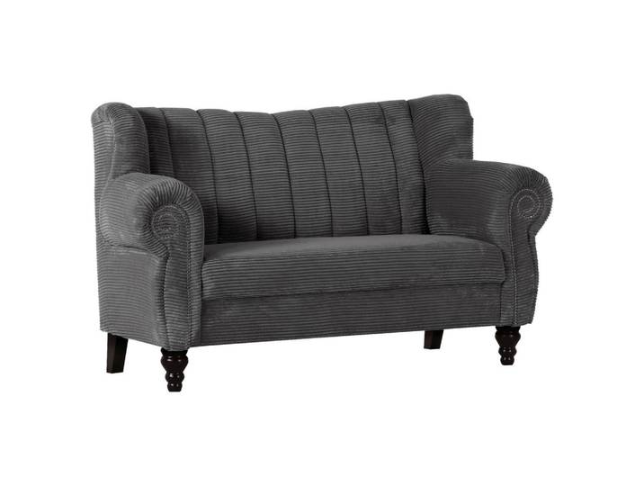2-Sitzer-Sofa, Dunkelgrau, Holz, massiv, 168x96x75 cm, Fußauswahl, Stoffauswahl, Wohnzimmer, Sofas & Couches, Sofas, 2-Sitzer Sofas