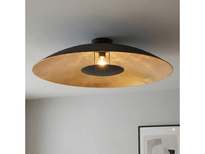 Narisara Plafonnier Ø80 Black/Gold - Lindby - Salon / séjour - Moderne - Métal - Rond