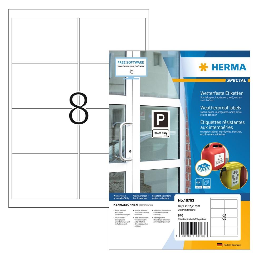 Herma Wetterfeste Etiketten A4 (10792)