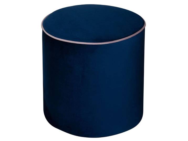 Pouf en velours bleu