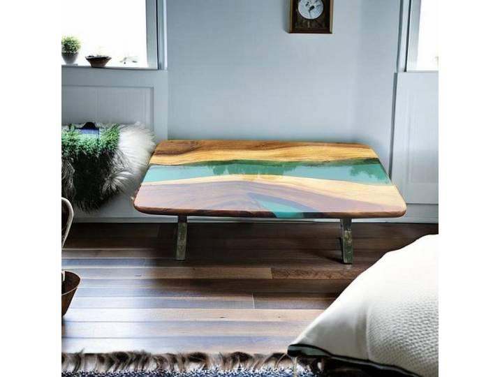JVmoebel Couchtisch Rechteckiger Couchtisch aus Holz in Braun für elegantes Wohnen (1-St., Couchtisch), Made in Europa