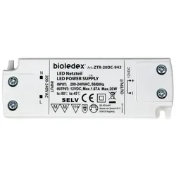 BIOLEDEX® 12V DC Trafo bis 20W für LED Lampen