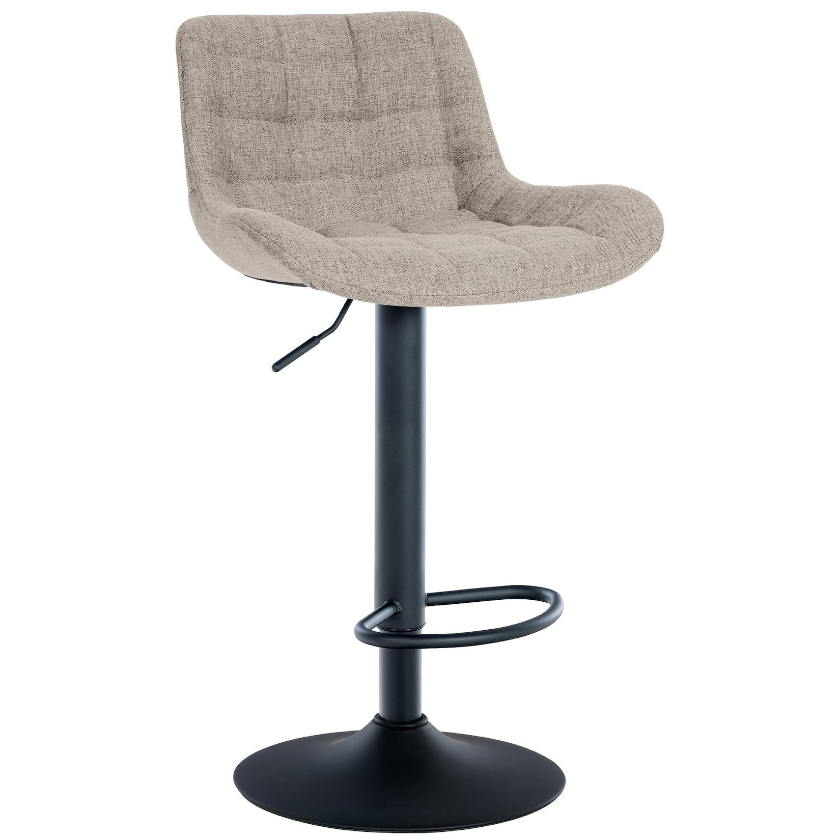 CLP Barhocker Tover Stoff Farbe: taupe, Material: Stoff