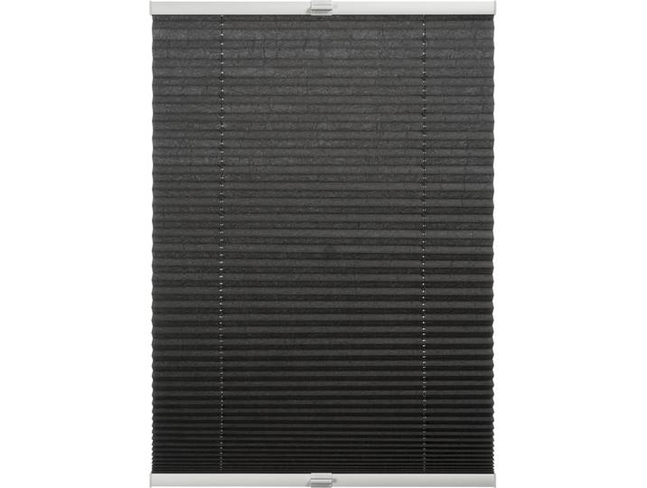 Plissee Milla , grau (anthrazit), B:90cm H:130cm, Obermaterial: 100% Polyester, SCHÖNER WOHNEN-KOLLEKTION, Plissees, Plissee, verschraubt, silberne oder weisse Rollo-Technik
