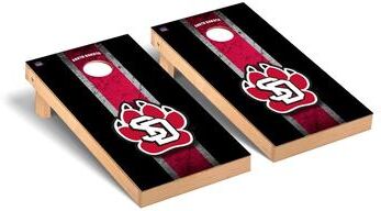 Skip's Garage South Dakota Coyotes Vintage Cornhole Board Set