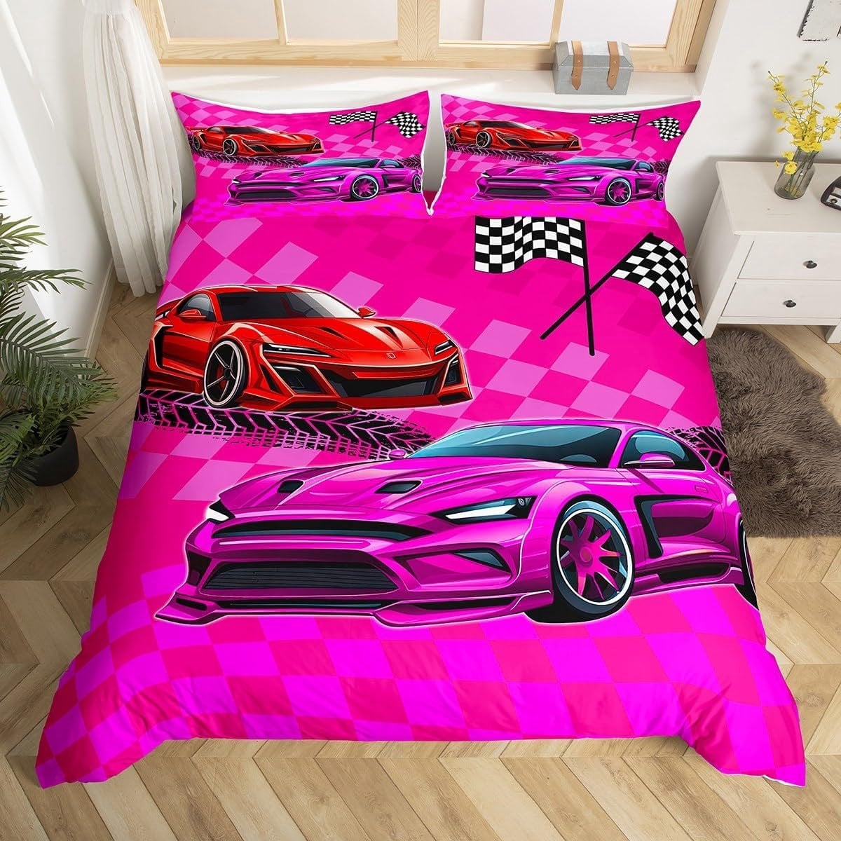 Meerkleurig dekbedovertrek set voor kinderen met aantrekkelijk patroon, 135 x 200 cm