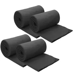 Betz 4 Stück Fleecedecken Kuscheldecken Größe 130x170 cm Farbe Anthrazit