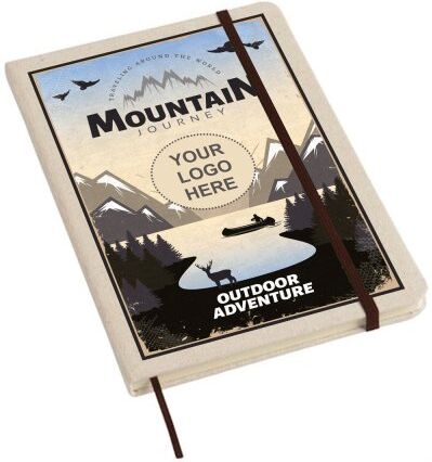 Quaderno WRITER A5 copertina canvas, elastico e segnalibro Personalizzate o neutre