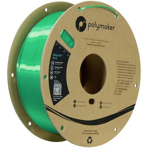 Polymaker PA03011 Silk Filament PLA-Seide Seidig glänzend 1.75mm 1000g Grün PolyLite 1St.