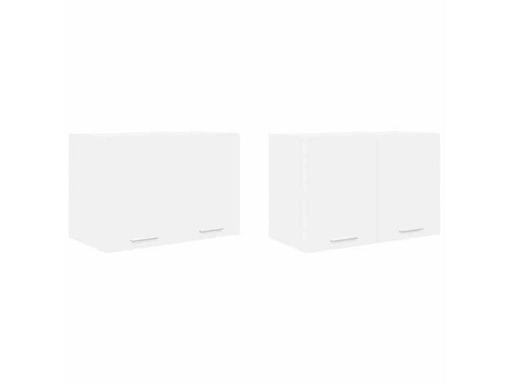 Blanc Vitrine suspendue - HUABLBO - 2 pc Blanc Bois d'ingénierie &1216