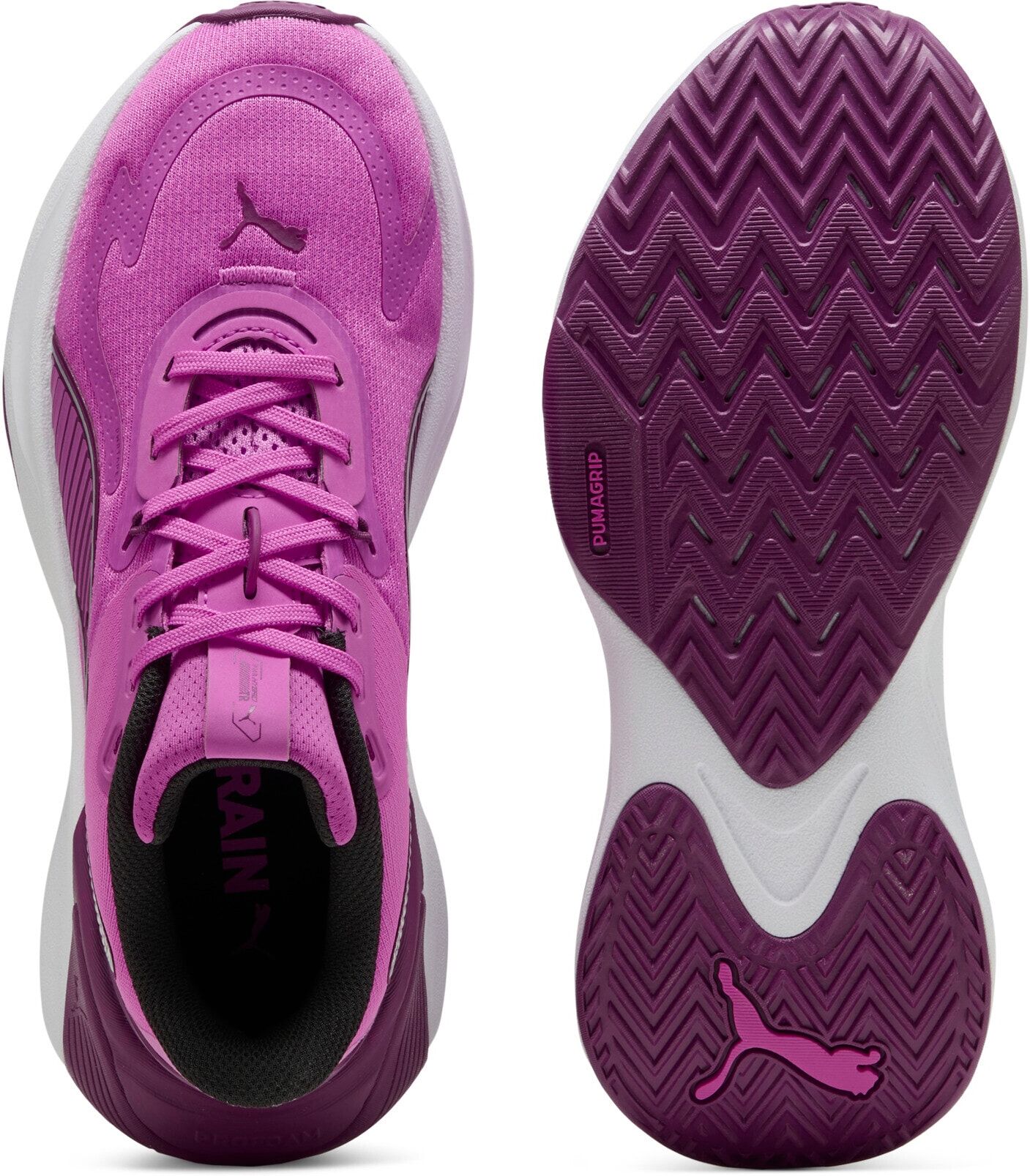 Trainingsschuh PUMA "PWR HYBRID TR WNS", Damen, Gr. 40, Textil, pink (electric orchid, plum wine, puma weiß, puma silber), Schuhe Trainingsschuh, mit PROFOAM-Dämpfung für Hybrid Training electric orchid, plum wine, puma weiß, puma silber 40, Textil