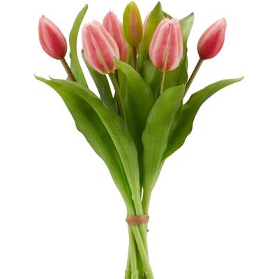 Kunsttulpe CREATIV GREEN "Tulpenbund", rosa, H:32cm, Kunststoff, Kunstpflanzen, aus 7 Einzelstielen