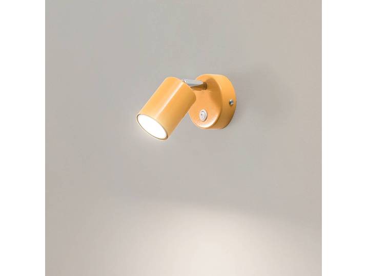 Wandstrahler Fun, gelb, 14 cm hoch, verstellbar, GU10 Fun Luminex, gelb / orange, für Wohn- / Esszimmer, Metall, Modern, Strahler