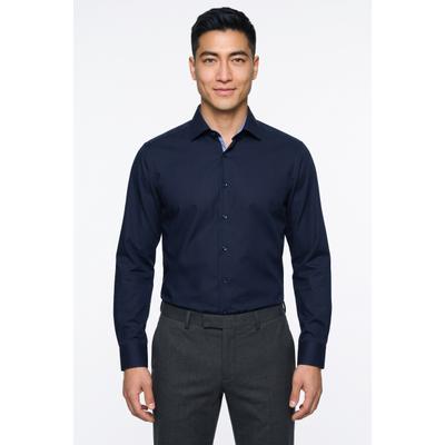 Langarmhemd OLYMP "Level Five", Herren, Gr. 39, N-Gr, blau (apricot), Web, Obermaterial: 100% Baumwolle, body fit normal, 2-Knopf-Manschette, Hemden, Businesshemd, Body Fit, Kentkragen