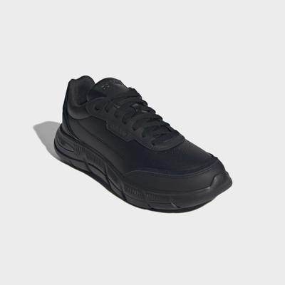 Walkingschuh ADIDAS SPORTSWEAR "CLOUDFOAM FLEX SMART CASUAL", Herren, Gr. 42, schwarz (core schwarz, carbon, core schwarz), Leder, Synthetik, Schuhe Walkingschuh