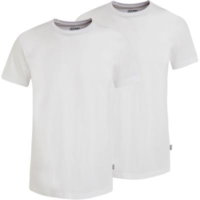 T-Shirt JOCKEY "American T-Shirt", Herren, Gr. S, weiß, Single Jersey, Obermaterial: 100% Baumwolle, unifarben, bequem normal, Rundhals, Shirts T-Shirt, Single-Jersey, Cotton, weich