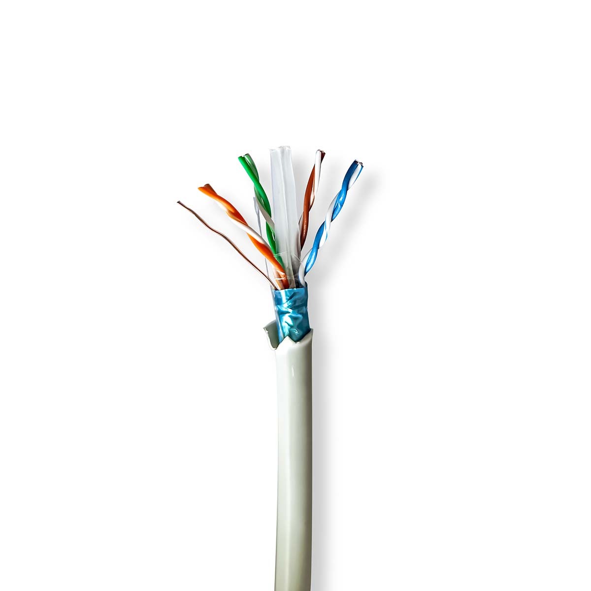 Nedis CAT6 Netzwerkkabel Rolle - Solid - F/UTP - Reines Kupfer - 305 m - Innen - Rund - LSZH - Grau - Pull Box - ausziehbar