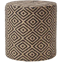 SITZPOUF rund mit Ethno-Muster, 40/40/42 cm