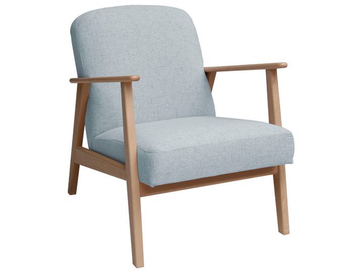 Livetastic Sessel, Buchefarben, Pastellblau, Holz, Buche,Buche, massiv,massiv, 63x78x78 cm, Made in EU, Wohnzimmer, Sessel, Sessel