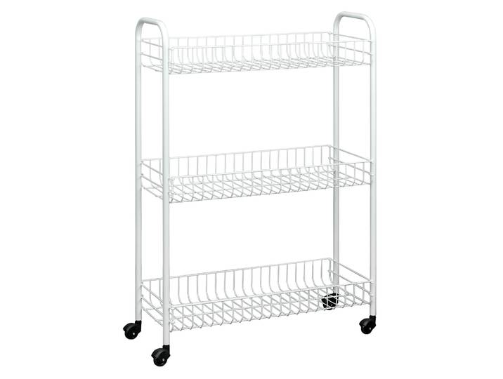 Rollwagen METALTEX Slim , weiß, B:56cm H:84cm T:22cm, Metall, Rollwagen, Rollwagen