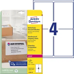 AVERY Zweckform Folien-Versandetiketten 99,1 x 139,0 mm